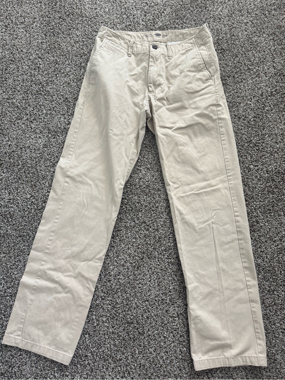 Old Navy Men's Straight-Leg Chinos in Light Beige